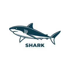 Aggressive shark mascot logo

