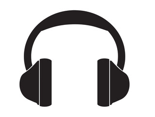 Modern Headphone Icon Silhouette Creative Sound Vector Illustration