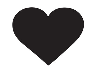 Creative Heart Icon Silhouette Lovely Bold Vector Illustration