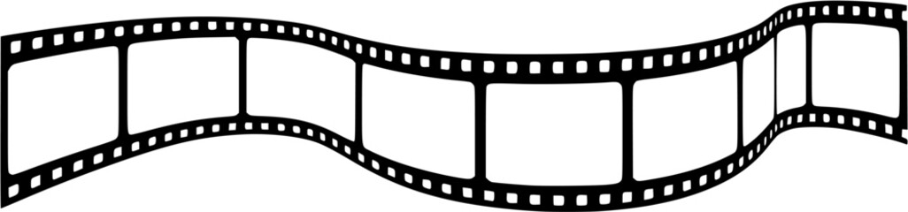 Naklejka premium film strip, film reel movie vector art, film strip frame silhouette vector illustration 
