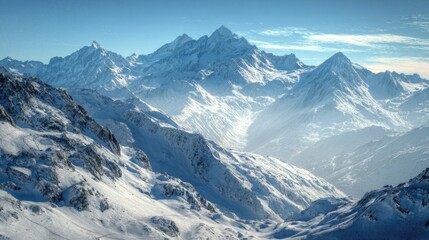 Obraz premium Majestic snow-capped mountains