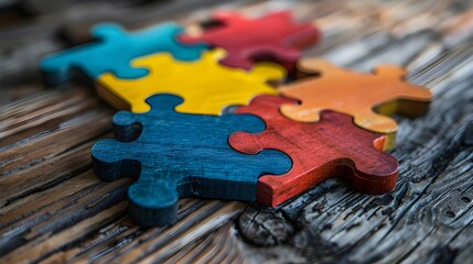 Trademark word on puzzle pieces with copy space – intellectual property and brand protection concept