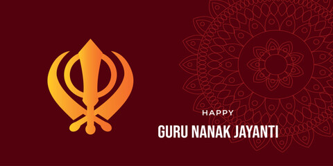 Guru Nanak jayanti banner. Vector illustration