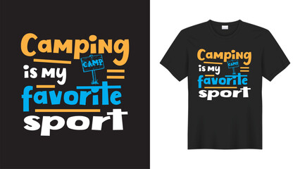 Camping t-shirt design vector illustration