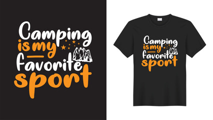 Camping t-shirt design vector illustration