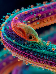 Fototapeta premium Ilustración digital de criatura marina abisal