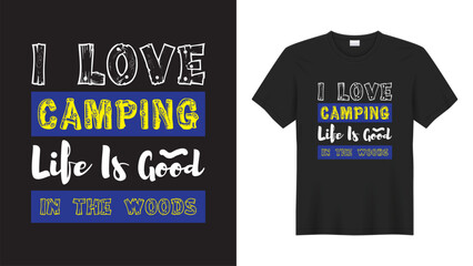 Camping t-shirt design vector illustration