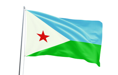 Naklejka premium flag of Djibouti