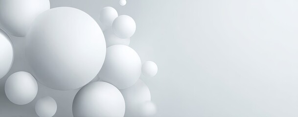 Abstract background with floating spheres