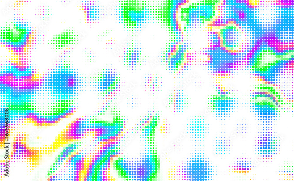 Poster vector halftone gradient effect. light pastel colours abstract background. retro 80's style colors a