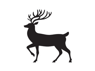 Beautiful Reindeer Silhouette Vector Illustration for Festive Projects