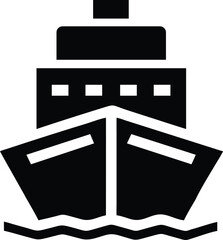 Ship vector icon design with transparent background. Vector illustration