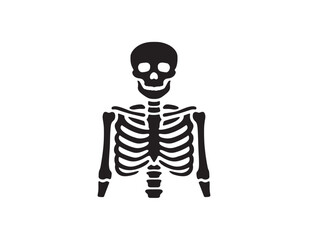 Skeleton Silhouette Vector Illustration for Halloween Stock Designs