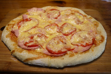 Hot Classic Margarita Pizza with Melted Cheese