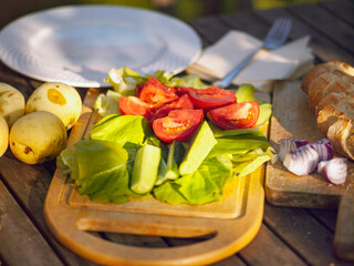 assorted vegetables ready to eat