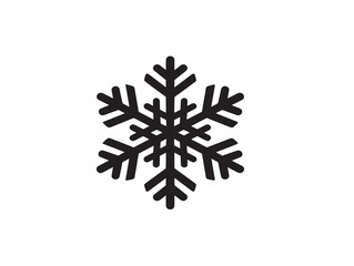 Unique detailed snowflake silhouette vector artwork for seasonal stock design