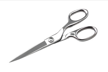 Obraz premium Sheared scissors isolated on a white background with a clipping path with full depth of field