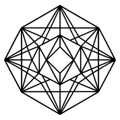 Minimal Geometric Shapes Vector Illustration | Abstract Line Art on White Background