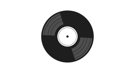 Obraz premium Black Vinyl Record, Analog Music Disc, Retro Audio.