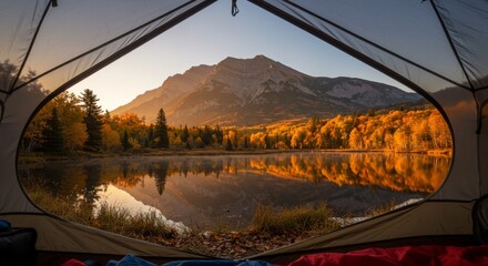Autumn Sunrise from the Tent