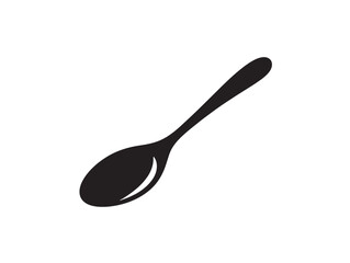 Simple spoon silhouette vector artwork for culinary and restaurant design purposes