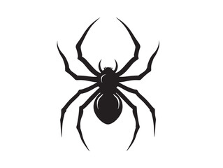 Scary spider silhouette vector design for horror and festive stock illustrations