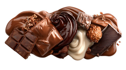 Delicious Melted Chocolate Assortment Sweet Treats