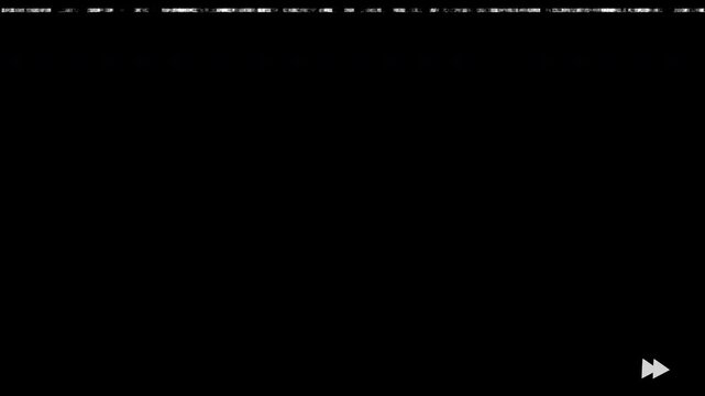 VHS tape rewind big arrows icon symbol middle of the screen effect on 4k Black Screen Film overlay. Analog TV Static and Screen Hiss Loop