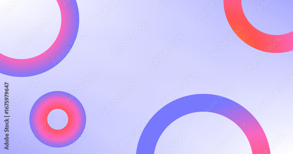 Aufkleber blue sky abstract background with red blue gradient circles and copy space for advertisement present