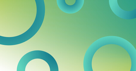 Abstract Background with Green Disks in Different shades and thickness Gradient pattern