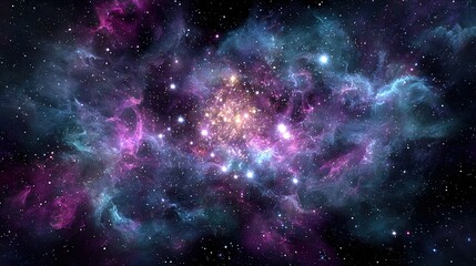 Fototapeta premium Vast Colorful Nebula in Deep Space
