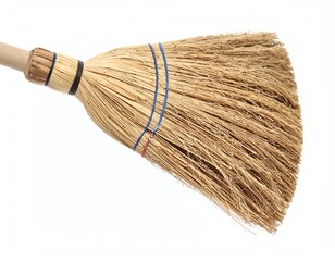 Close-up of a traditional broom for cleaning.
