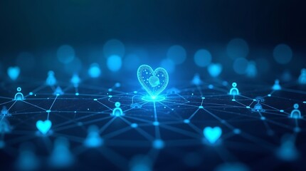 A conceptual image with data flowing effortlessly through a network, all rendered in brilliant blue