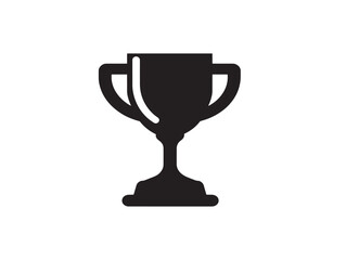Golden trophy silhouette vector illustration icon for victory stock imagery