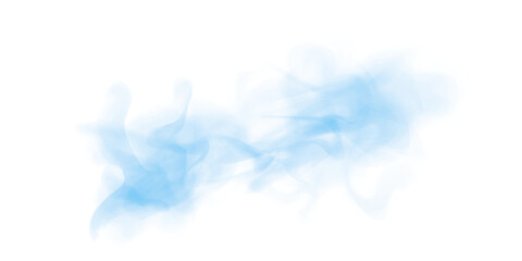 Elegant Blue Studio Smoke with Flowing Vapor, Misty Texture, and Isolated Dust Effects on a Transparent Background