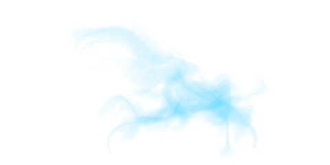 Elegant Blue Studio Smoke with Flowing Vapor, Misty Texture, and Isolated Dust Effects on a Transparent Background