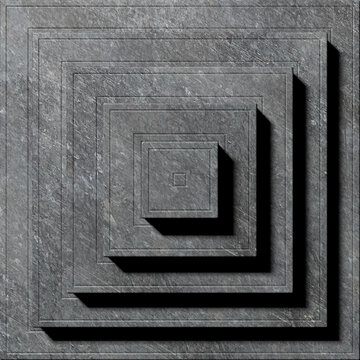 steinerne oder metallene Pyramide, alt, grau