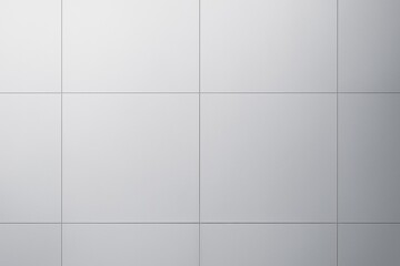 Minimalist abstract background of smooth light gray square tiles with soft lighting and subtle shadows on a seamless surface wall pattern. Ai generative