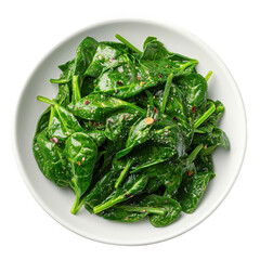  Fresh Vegetables - Sauteed Baby Spinach [Transparent Background PNG].