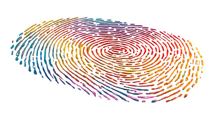 Colorful Fingerprint Abstract Art Identity Design