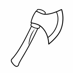 Ancient Stone Axe Vector Illustration