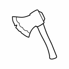 Ancient Stone Axe Vector Illustration