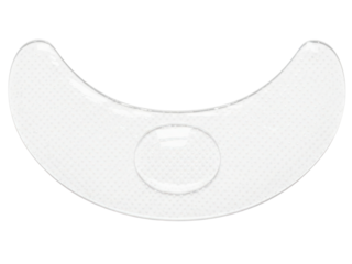 White hydrogel under eye patch for eyelash extension treatment on a transparent background