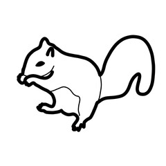 skunk woodland animal forest living habitat natural hand drawn

