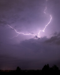 Lightning Fracture: Nature’s Sudden Roar in a Violet Storm