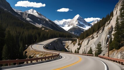 road in the mountains of canada