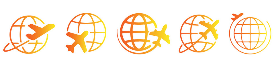 transparent vector illustration of world travel icon