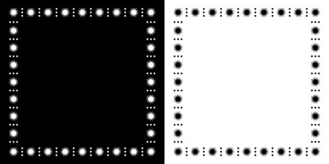 sprinkle BORDER design in mode black and white