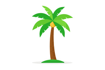 Tropical palm trees vector illustration
