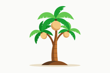 Obraz premium Tropical palm trees vector illustration 